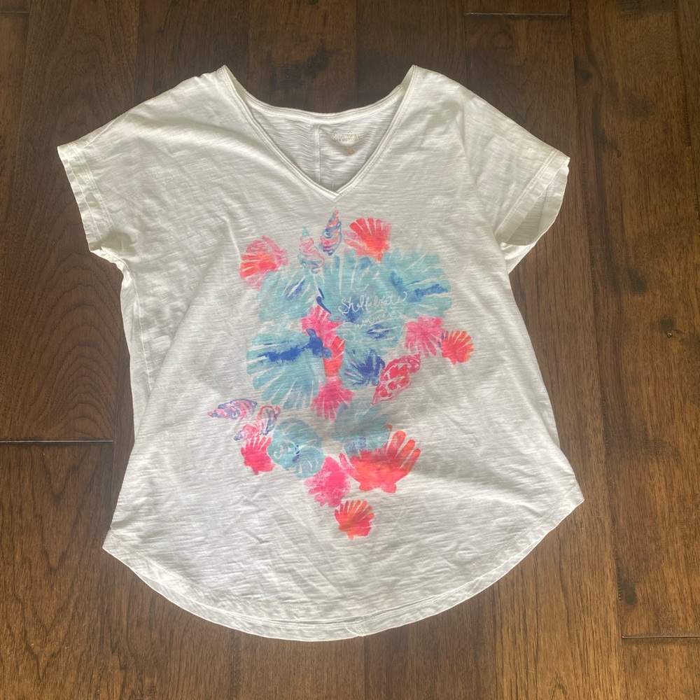 White Lilly Pulitzer V-Neck